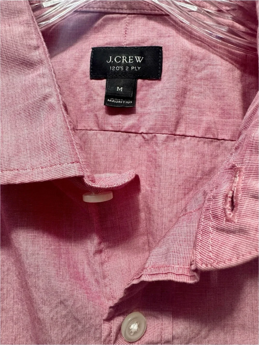 J. Crew Men's Light Pink Button-Down Shirt